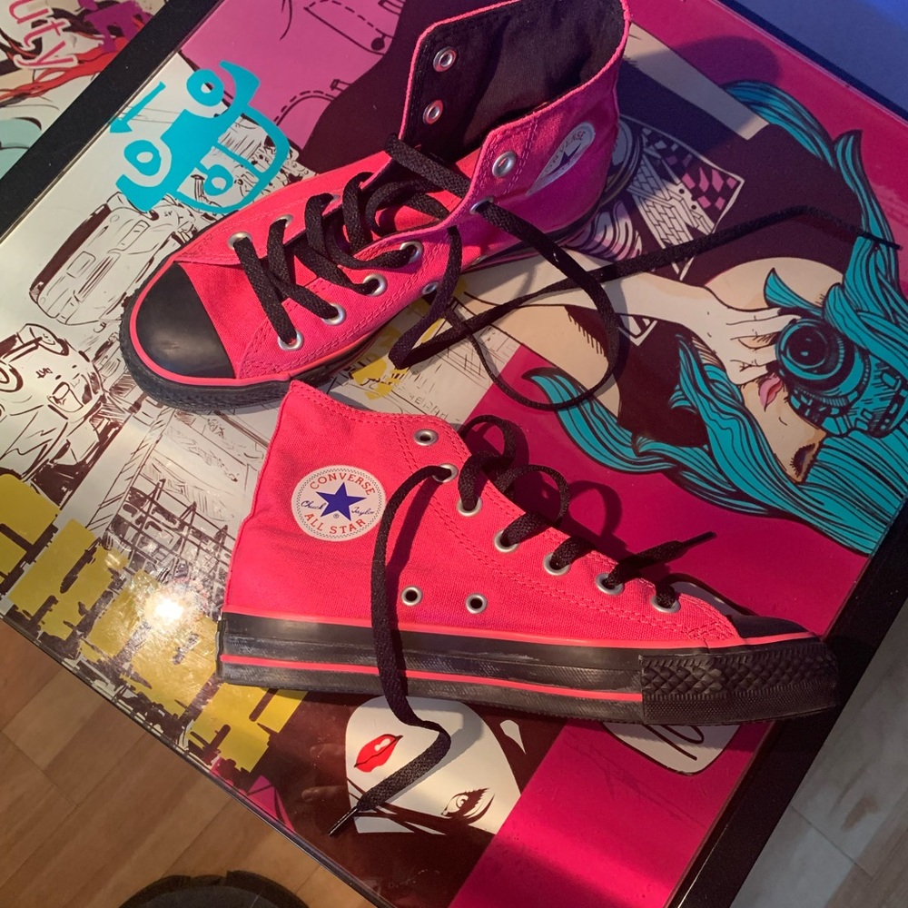 Converse Vibrant Pink High-Tops